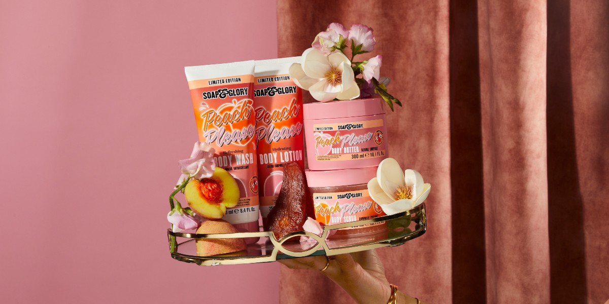 Soap and glory peach please limited edition fragrance body carerange Soap and glory peach please limited edition fragrance body carerange