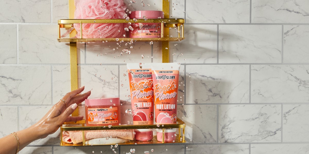 Soap and glory peach please fragrance range