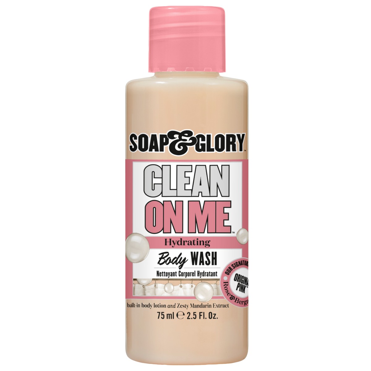 Original Pink Clean On Me Shower Gel Travel Size Mini 