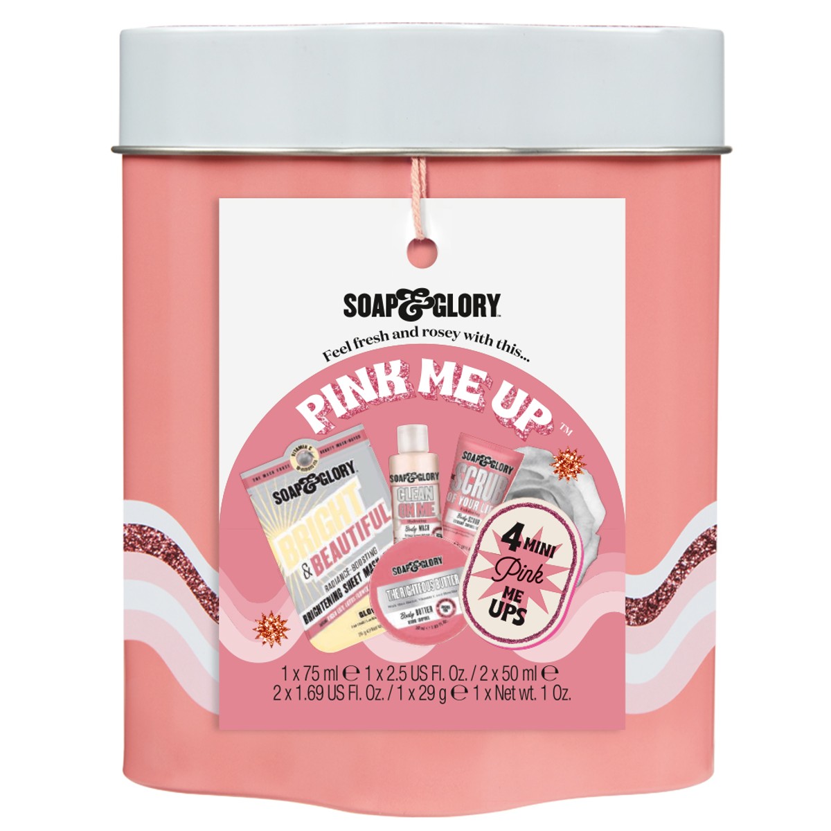 Pink Me Up Original Pink Tin Christmas Gift Set